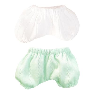 niannyyhouse 20cm Doll Clothes Shorts Stretch Leggings 8in Plush Stuffed Dolls Dressup (White+Green)