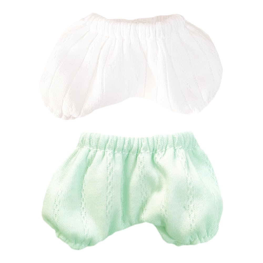 niannyyhouse 20cm Doll Clothes Shorts Stretch Leggings 8in Plush Stuffed Dolls Dressup (White+Green)