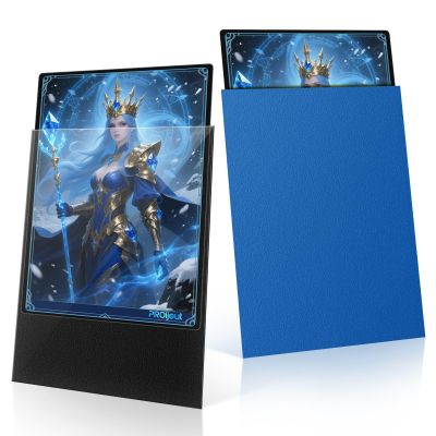 200 Pack Card Sleeves, Matte Dual Trading Card Sleeves with Opaque Back & Smooth Shuffle, Tear Resistant Card Protectors for MTG, TCG and Game Cards (Wisdom Blue)