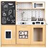 Best Choice Products Pretend Play Kitchen Wooden Toy Set for Kids w/Realistic Design, Telephone, Utensils, Oven, Microwave, Sink - Natural view 1