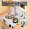 Best Choice Products Pretend Play Kitchen Wooden Toy Set for Kids w/Realistic Design, Telephone, Utensils, Oven, Microwave, Sink - Natural view 3