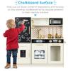 Best Choice Products Pretend Play Kitchen Wooden Toy Set for Kids w/Realistic Design, Telephone, Utensils, Oven, Microwave, Sink - Cream view 2