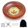 WodGod 10 Inch Wooden Roulette Wheel,Professional Solid Wood Casino Roulette Wheels for Adults,with 4 Roulette Balls,Perfect for Home Game Night and Entertainment Party view 1