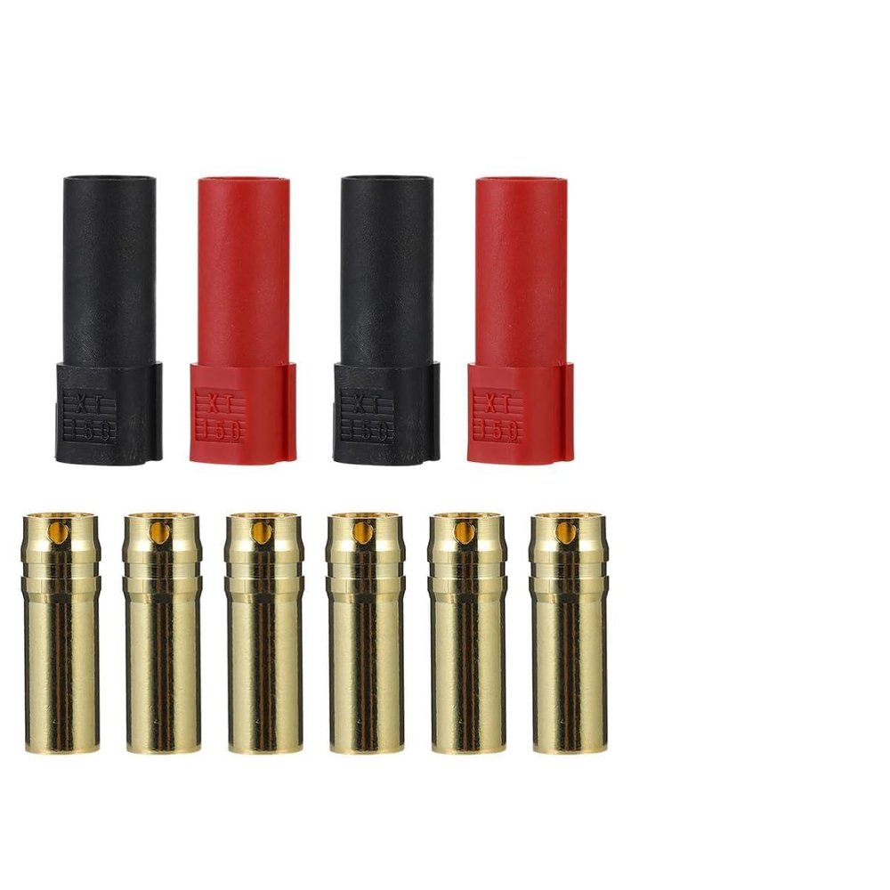 CHILDWEET 16pcs Gold-Plated Male and Female Banana Plug Connector Corrosion Resistant Bullet Connectors for Rc Models Motors and Electronic Devices
