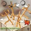 Bamboo Puppet Fighting Game, Wooden Weapon Set, Table Top Party Game  Funny Bamboo Puppet Kit with Fighting Table, Fun Battle Party Game(Four-Player) view 2