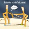 Bamboo Puppet Fighting Game, Wooden Weapon Set, Table Top Party Game  Funny Bamboo Puppet Kit with Fighting Table, Fun Battle Party Game(Four-Player) view 3