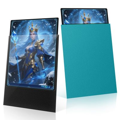 200 Pack Card Sleeves, Matte Dual Trading Card Sleeves with Opaque Back & Smooth Shuffle, Tear Resistant Card Protectors for MTG, TCG and Game Cards (Glacier Blue)