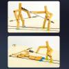 Bamboo Puppet Fighting Game, Wooden Weapon Set, Table Top Party Game  Funny Bamboo Puppet Kit with Fighting Table, Fun Battle Party Game(Two-Player) view 3