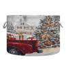 Takiito Christmas Truck Tree Storage Basket for Organizing, Fabric Collapsible Basket with Cotton Rope Handle for Bathroom Laundry Nursery view 1