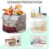Takiito Christmas Truck Tree Storage Basket for Organizing, Fabric Collapsible Basket with Cotton Rope Handle for Bathroom Laundry Nursery view 4