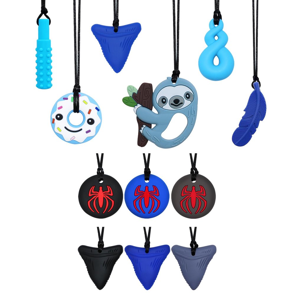 Sensory Chew Necklace Autism Sensory Products, 12 Pack