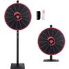 24 Inch Spinning Prize Wheel, 2 in 1 Height Adjustable Roulette Spinning Game with 14 Slots, 2 Dry Erase Marker and Eraser, Fortune Spinner for Party Carnival Tradeshow view 1