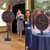 24 Inch Spinning Prize Wheel, 2 in 1 Height Adjustable Roulette Spinning Game with 14 Slots, 2 Dry Erase Marker and Eraser, Fortune Spinner for Party Carnival Tradeshow view 2