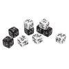20Pcs 16mm Positive and Negative Dice Black White 4 Sided Dice Counter for Math Teaching view 1