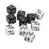 20Pcs 16mm Positive and Negative Dice Black White 4 Sided Dice Counter for Math Teaching view 2