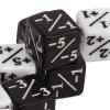 20Pcs 16mm Positive and Negative Dice Black White 4 Sided Dice Counter for Math Teaching view 4