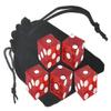 Authentic Casino Dice w/Pouch + Genuine Leather Cup Wide Opening (Red Felt Lining, Reno Cal Neva Red Polished) view 2