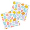 100 Easter Paper Napkins 10" x 10" Eggs Disposable Party Beverage Napkins Childrens Luncheon Dinner and Celebrations Napkins for Easter Holiday Spring Party Decorations view 1