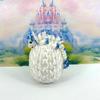 3D Printed Baby Dragon with Dragon Egg, Articulated White and Blue Mushroom Baby Dragon, Fidget ADHD Autism Toy BD006-WB view 3