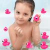 12 PCS Flamingo Rubber Ducks, Pink Cute Flamingo Duck, Floating Squeaky Bath Toys for Baby Shower Birthday Party Favors, Mini Rubber Ducks for Cake Decoration Classroom Prizes view 4
