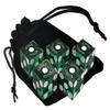 Authentic Casino Dice w/Pouch + Genuine Leather Cup Wide Opening (Red Felt Lining, Lake Tahoe Hyatt Regency Grand Lodge Green Polished) view 2