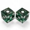 Authentic Casino Dice w/Pouch + Genuine Leather Cup Wide Opening (Red Felt Lining, Lake Tahoe Hyatt Regency Grand Lodge Green Polished) view 4