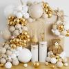 100Pcs White and Gold Balloons 12 Inch White Sand Gold Metallic Latex Balloons Beige Gold Party Balloons for Boho Wedding Birthday Baby Bridal Shower Engagement Anniversary Party Decorations view 2