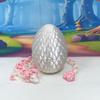 3D Printed Mushroom Dragon with Dragon Egg, Articulated Dragon, 12 Inches White and Pink Mushroom Dragon, Fidget ADHD Autism Toy D046-WP view 4