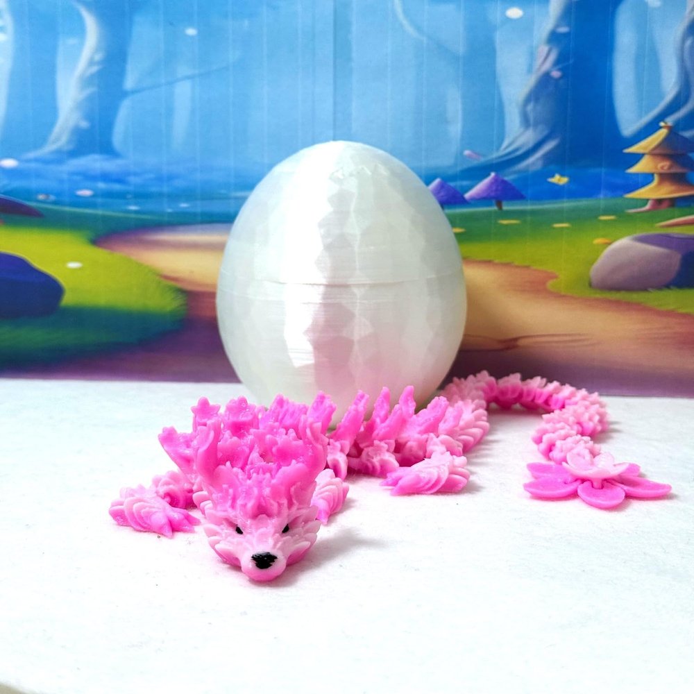 3D Printed Pink Cherry Blossom Dragon