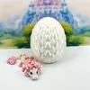 3D Printed Baby Dragon with Dragon Egg, Articulated Baby Dragon, White and Pink Mushroom Baby Dragon, Fidget ADHD Autism Toy BD006 view 1