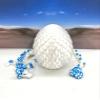 3D Printed Dragon with Dragon Egg, Articulated White and Blue Mushroom Dragon, Fidget ADHD Autism Toy D046-WB view 3