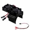 RC Motor Fan Radiator Aluminum Heat Sink Twin Cooling Fan for 1/10 RC Car 540/550 Track HSP HPI Wltoys Himoto Tamiya (Black) view 1