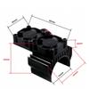 RC Motor Fan Radiator Aluminum Heat Sink Twin Cooling Fan for 1/10 RC Car 540/550 Track HSP HPI Wltoys Himoto Tamiya (Black) view 2
