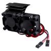 RC Motor Fan Radiator Aluminum Heat Sink Twin Cooling Fan for 1/10 RC Car 540/550 Track HSP HPI Wltoys Himoto Tamiya (Black) view 4