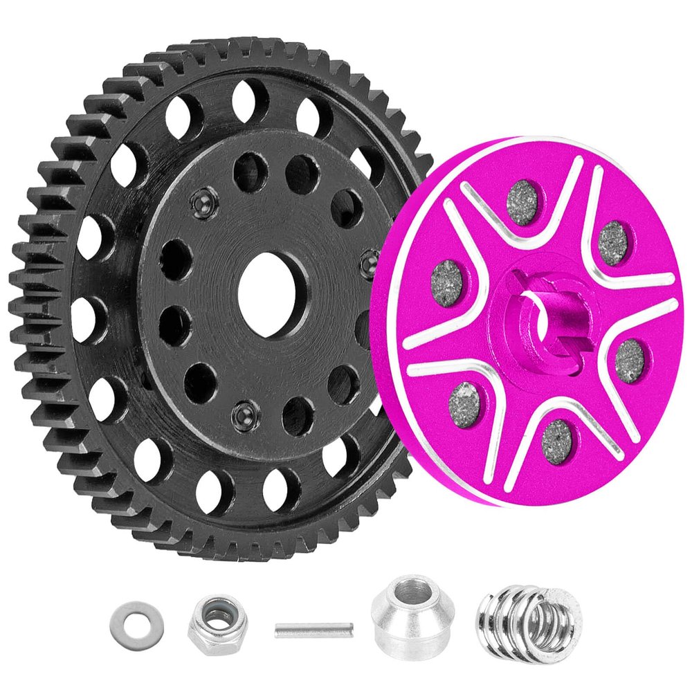 RCMYou RC 56T Slipper Clutch (0.8Mod) Transmission Gears Spur Gear Upgrades Part for 1/10 Rustler 2wd VXL/Slash 2wd VXL/Stampede 2wd VXL/Bandit 2wd VXL,56T Slipper Clutch,Pink