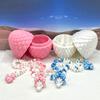 2pcs 3D Printed Dragons with Dragon Egg, Articulated White and Pink, White and Blue Mushroom Dragons, Fidget ADHD Autism Toy D046WP-D046WB view 2
