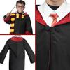 Taikuray Wizard Cosplay Costume Complete Props Accessories Gifts for Birthday Party Magic Robe Magic Wand Eyeglass Frame Knit Scarf Tie Necklace Set9-10 years view 2