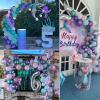 100pcs Mermaid Balloons 12 inch Purple Pink Teal Balloons Set Metallic Purple Latex Balloon for Girls Birthday Baby Shower Mermaid Party Decorations view 4