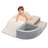 HOMBYS 4-Pieces Climbing Toys for Toddlers 1-3, Foam Climbing Blocks for Kids Crawling and Sliding, Soft Velvet Indoor Playground for Baby Playing Acticity view 1