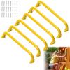 17.3 Inch Safety Playground Handles Metal Indoor Outdoor Climbing Monkey Bars Swing Set Accessories Grab Handle Playset Hand Grips for Playhouse, Treehouse, Jungle Gym (Yellow, 6 Pack) view 1