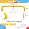 17.3 Inch Safety Playground Handles Metal Indoor Outdoor Climbing Monkey Bars Swing Set Accessories Grab Handle Playset Hand Grips for Playhouse, Treehouse, Jungle Gym (Yellow, 6 Pack) view 2