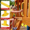 17.3 Inch Safety Playground Handles Metal Indoor Outdoor Climbing Monkey Bars Swing Set Accessories Grab Handle Playset Hand Grips for Playhouse, Treehouse, Jungle Gym (Yellow, 6 Pack) view 3
