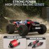 Kodbiby RC Truck, 1/16 Scales 36km/h High Speed Remote Control Truck, 4WD Off Road Crawler RTR 2.4GHz Remote Control Rock Crawler Car with 390 Brush Motor Lights Gift for Adults Teens view 4