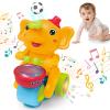 ARHEQI Baby Elephant Musical Crawling Toy with Lights, Sounds, Blowing Ball, Infant Sensory Toys, Birthday Gifts for Kids Boy Girl 3 4 5 6 7 8 Years (Yellow) view 1