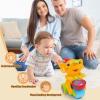 ARHEQI Baby Elephant Musical Crawling Toy with Lights, Sounds, Blowing Ball, Infant Sensory Toys, Birthday Gifts for Kids Boy Girl 3 4 5 6 7 8 Years (Yellow) view 3