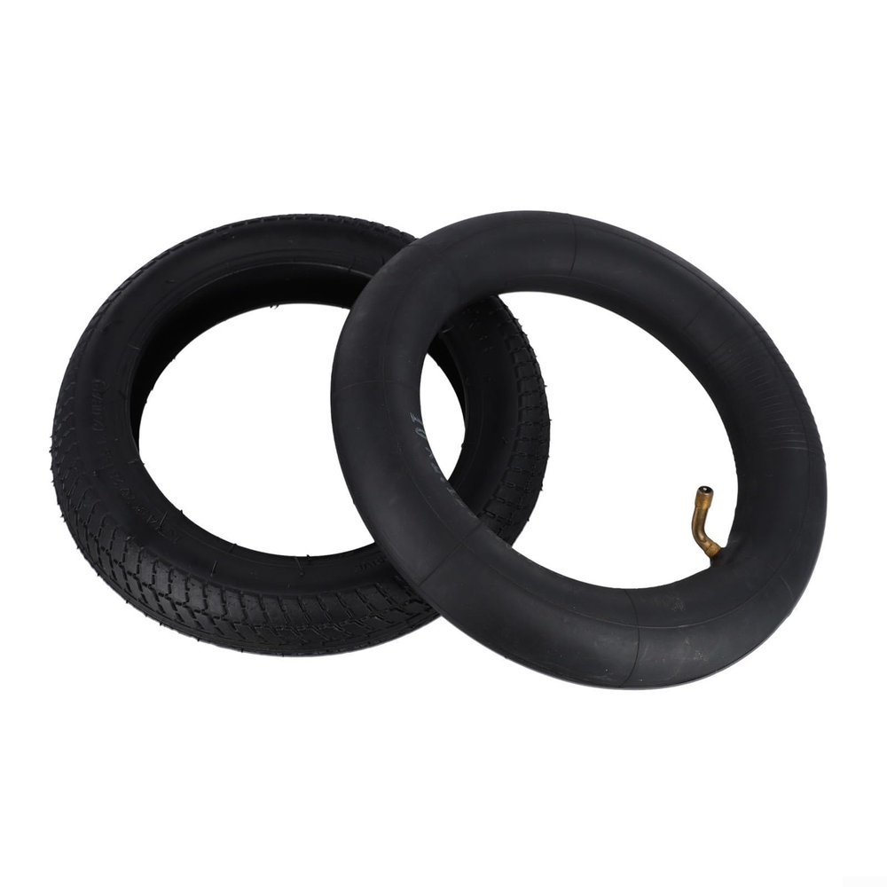 255x55 Black Rubber Inner Tube and Outer Tyre for Baby-Carriage, Stroller or Three-Wheel Push Scooter, 10x2.125 Size, Replacement Wheel Parts(Inner tues+Tyre)