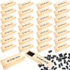 Kugliwa 30 Pack Mini Wooden Dominoes Set Double 6 Dominoes Wood Classic Board Games Bulk for Adults Kids with Brown Wood Case Chain Reaction Sets view 1