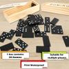 Kugliwa 30 Pack Mini Wooden Dominoes Set Double 6 Dominoes Wood Classic Board Games Bulk for Adults Kids with Brown Wood Case Chain Reaction Sets view 3