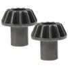 2Pcs Front & Rear Differential Gear Diff Gear Set & Metal Differential Gearbox Housing Cover view 4