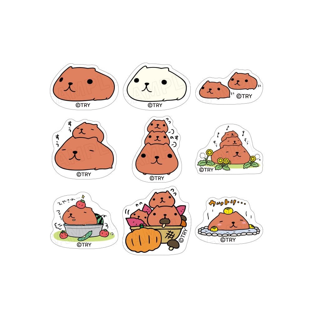 "Capybara-san" Trading Acrylic Badge Box of 9
